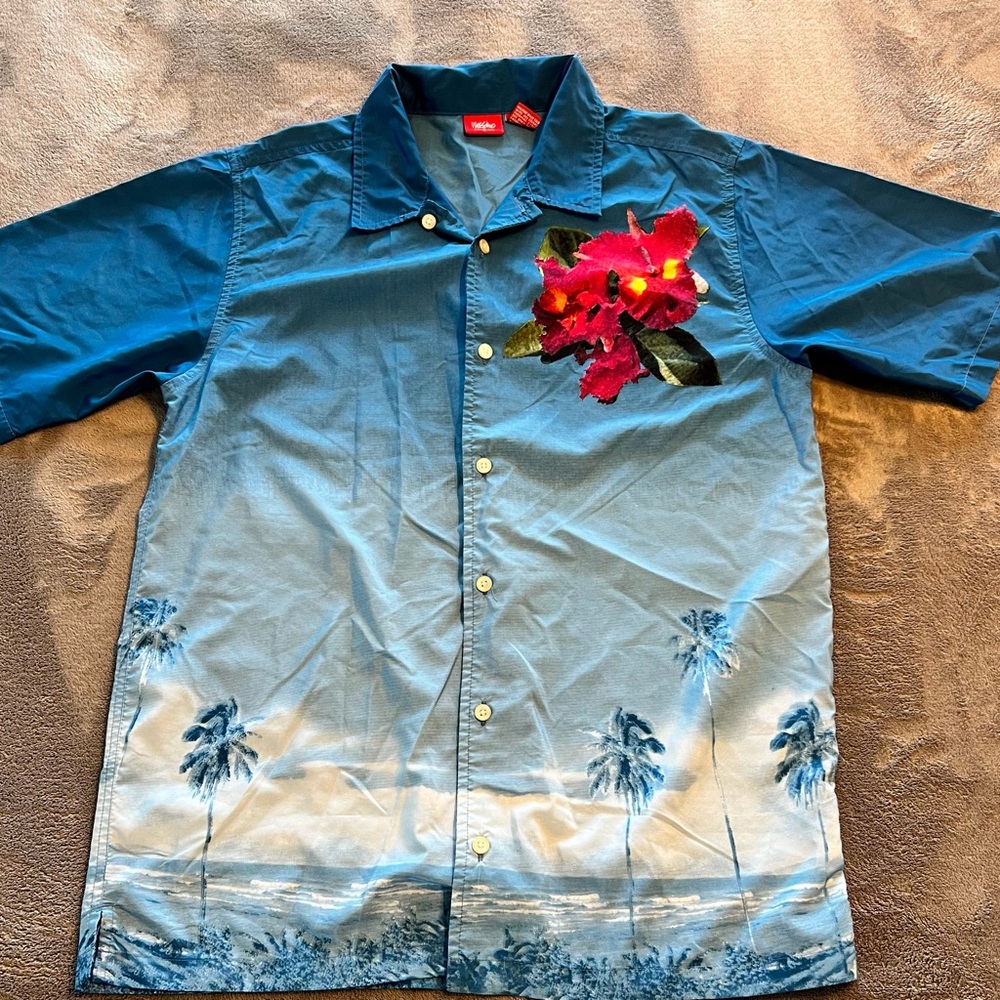 Massimo Men’s Short Sleeve Hawaiian Button Down Shirt Size XL